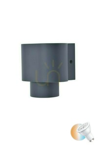 Vonkajšie nástenné svietidlo Lutec CYPRES 6604001118 antracit hliník 7W LED small 0