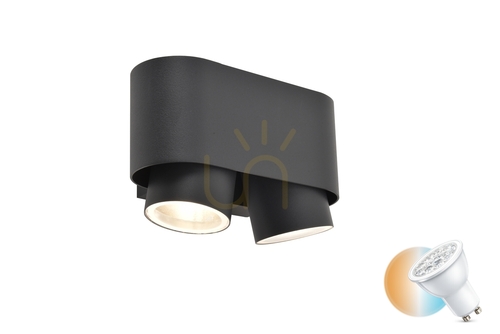 Skontrolujte Vonkajšie nástenné svietidlo Lutec CYPRES 6604003118 sivé 2x7 W LED