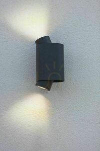 Vonkajšie nástenné svietidlo Lutec CYPRES 6604002118 tmavosivé 2×GU10 IP44 small 6