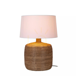 Stolová lampa Lucide AMBALA z morskej trávy s bielym ľanovým tienidlom, 64 cm, E27 10552/81/73 small 2