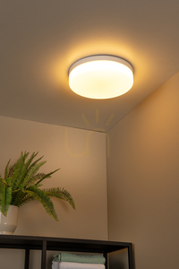 Kúpeľňové stropné svietidlo Lucide BISKIT s pohybovým senzorom, biele, LED 24 W 2700 K, IP44, 34,5 cm — 79111/36/31 small 3