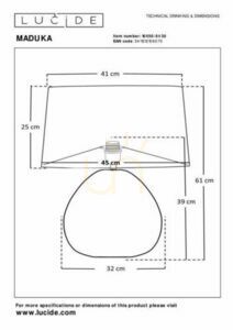 Stolová lampa Lucide MADUKA čierna Japandi E27 45 cm 10550/81/30 small 4