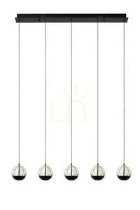 Závesné LED svietidlo Lucide Sentubal čierne 5x5,3W 13498/25/30 small 1