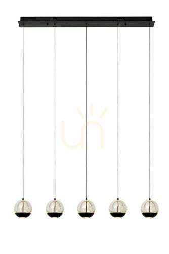 Skontrolujte Závesné LED svietidlo Lucide Sentubal čierne 5x5,3W 13498/25/30
