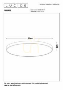Plafón Lucide UNAR biely LED 80 W 80 cm 79185/80/31 small 4