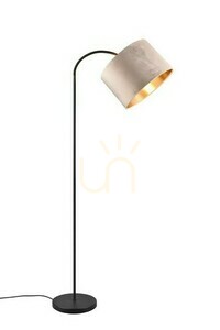 Stojacia lampa Trio JULIETA s béžovým zamatovým tienidlom, čierna E27 419090144 small 1
