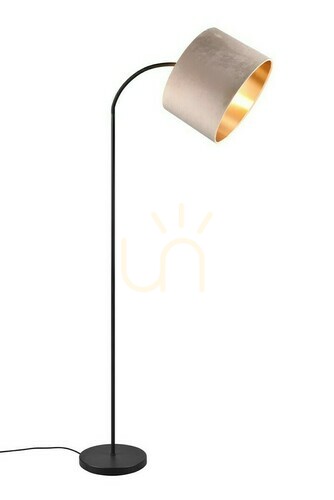 Skontrolujte Stojacia lampa Trio JULIETA s béžovým zamatovým tienidlom, čierna E27 419090144