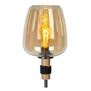 Stojacia lampa Lucide ILONA jantárová/čierna retro sklo/kov E27 45708/01/62 small 2