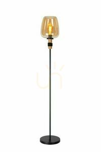Stojacia lampa Lucide ILONA jantárová/čierna retro sklo/kov E27 45708/01/62 small 0