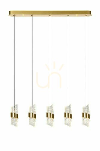Skontrolujte Závesné svietidlo Lucide Kligande zlaté LED 5x7W 13496/35/02