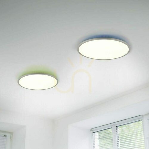 Skontrolujte Stropné LED svietidlo Trio YUMA 641710287, titánová farba, 40 cm, CCT a RGB
