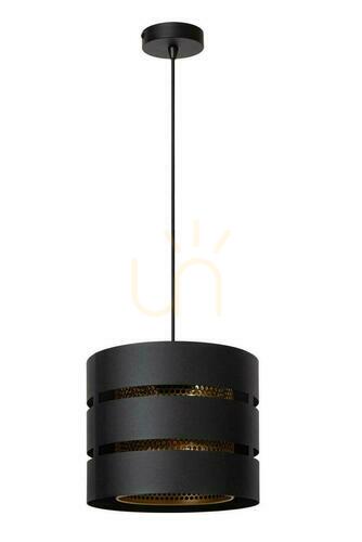 Skontrolujte Závesné svietidlo Lucide ROSAS čierne/zlaté E27 26 cm 21433/01/30