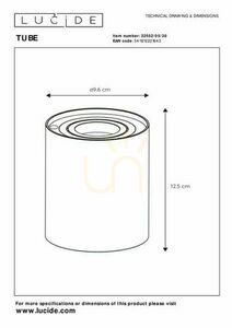 Stolová lampa Lucide TUBE čierna LED GU10 5W CCT 22552/05/30 small 1