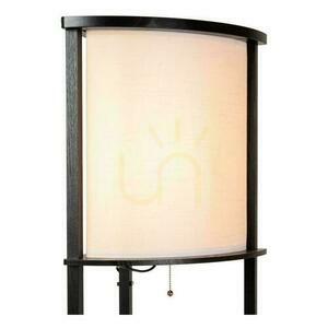 Stojacia lampa s policami Lucide MENNO 44798/81/30 čierna, krémové tienidlo, 162,3 cm, E27 small 3