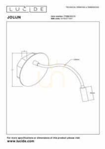 Nástenné svietidlo Lucide JOLIJN biele LED 2W IP20 77289/03/31 small 4