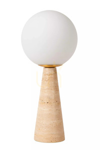 Stolová lampa Lucide EVIN 05551/01/61 – opálové sklo a travertín, E27 small 4