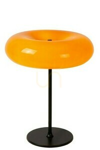 Stolová lampa Lucide Sentino čierna retro sklo a kov 3-plameňová small 0