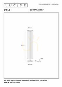 Stojacia lampa Lucide FOLD biela Japandi 120 cm tkanina kov small 2
