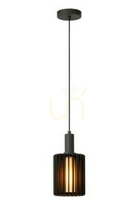 Závesné svietidlo Lucide LAMBRES čierne E27 1x40W hliník small 0
