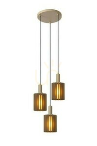 Závesné svietidlo Lucide Lambres 3xE27 taupe hliník 40 cm small 0