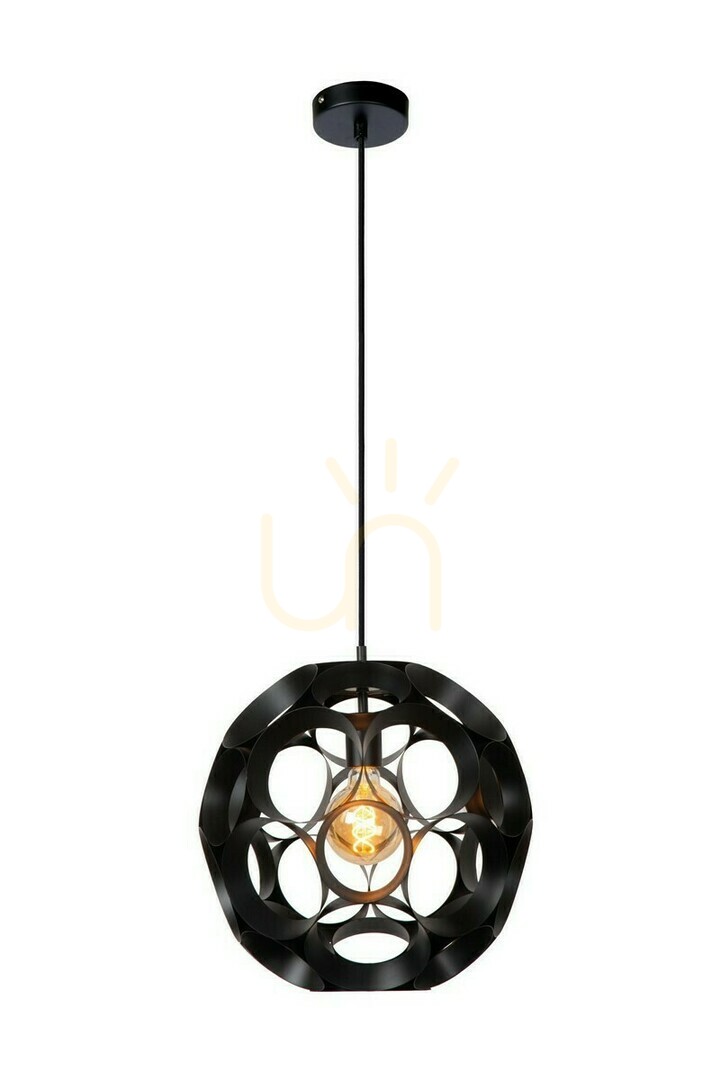 Lucide Hannelore taklampa svart metall E27 40 cm