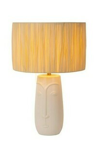 Stolová lampa Lucide VISO biela béžová Japandi keramika papier E27 small 0