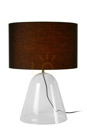 Skontrolujte Stolová lampa Lucide Campana čierna Japandi sklo tkanina E27