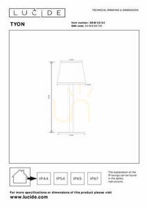 Prenosná stolná lampa Lucide TYON LED zlatá IP65 41 cm small 1