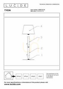 Akumulátorová stolová lampa Lucide TYON LED do interiéru/exteriéru IP65 čierna 41 cm small 1