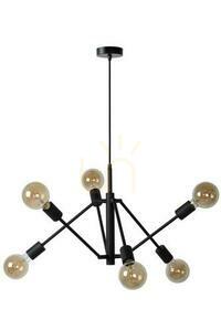 Závesné svietidlo Lucide Lester čierne 6xE27 vintage 50 cm 21424/06/30 small 1