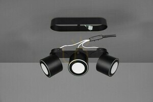 LED stropné svietidlo Trio TAURUS 652910332, matná čierna, 3 reflektory small 5