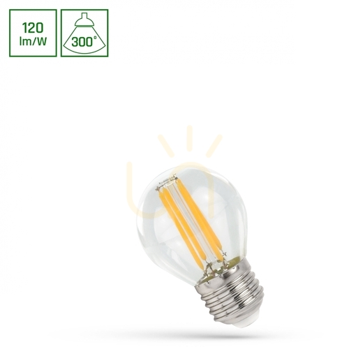 Skontrolujte LED guľa E27 230 V 5,5 W Cog Ww Clear Spectrum