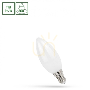 LED sviečka E14 230 V 5,5 W Cog Nw Mliečne spektrum small 0
