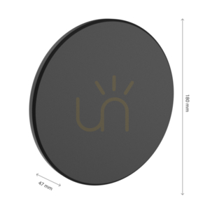 Piatta 12 W Cct 230 V Ip44 180x47 mm čierna okrúhla fasáda. small 12