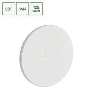 Piatta 12 W Cct 230 V Ip44 180x47 mm biela okrúhla fasáda. small 0