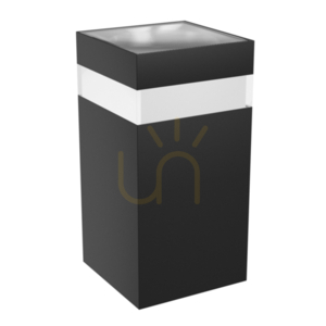Torre Ring 9 W Cct 230 V Ip54 99x78x156 Mm Black Square Facade One Directional. small 1