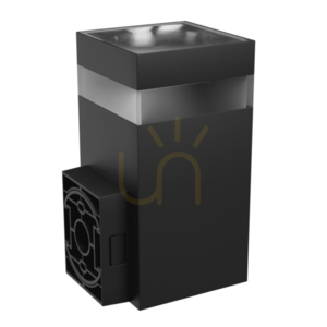 Torre Ring 9 W Cct 230 V Ip54 99x78x156 Mm Black Square Facade One Directional. small 10