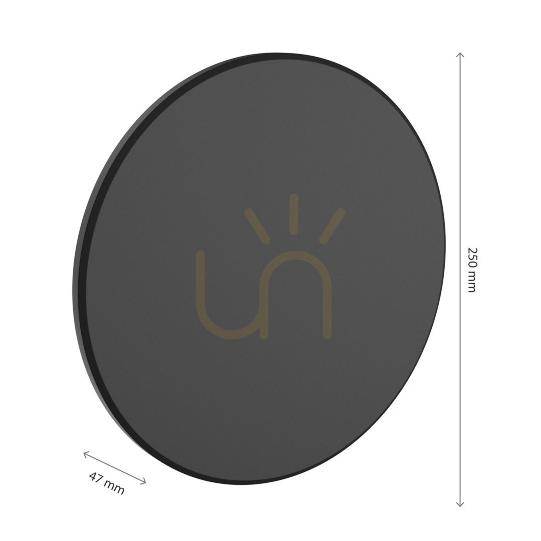 Náhľad Piatta 18 W Cct 230 V Ip44 250x47 mm čierna okrúhla fasáda. Piatta 18 W Cct 230 V Ip44 250x47 mm čierna okrúhla fasáda.