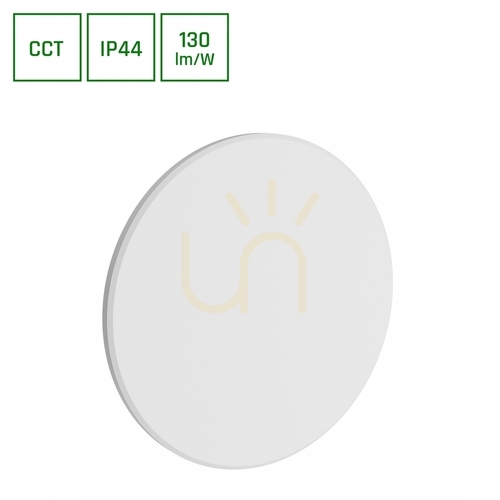 Skontrolujte Piatta 18 W Cct 230 V Ip44 250x47 mm biela okrúhla fasáda
