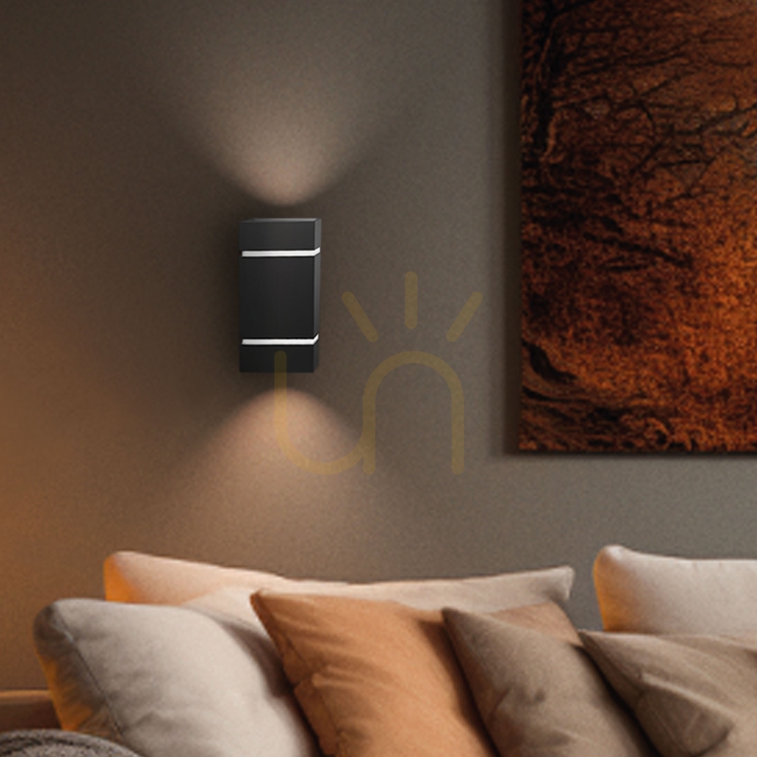 Šou Squalla Lumo G9 Nástenná lampa 230 V Ip20 80x150 čierna štvorcová Squalla Lumo G9 Nástenná lampa 230 V Ip20 80x150 čierna štvorcová