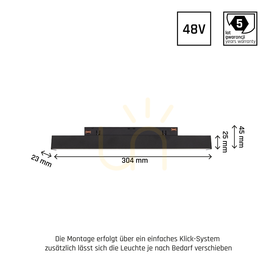 Displej Systém Shift Line S Svietidlo pre zbernicu 304x23x42mm 8W 100st Black 5 rokov záruka. 2 okruhy Systém Shift Line S Svietidlo pre zbernicu 304x23x42mm 8W 100st Black 5 rokov záruka. 2 okruhy