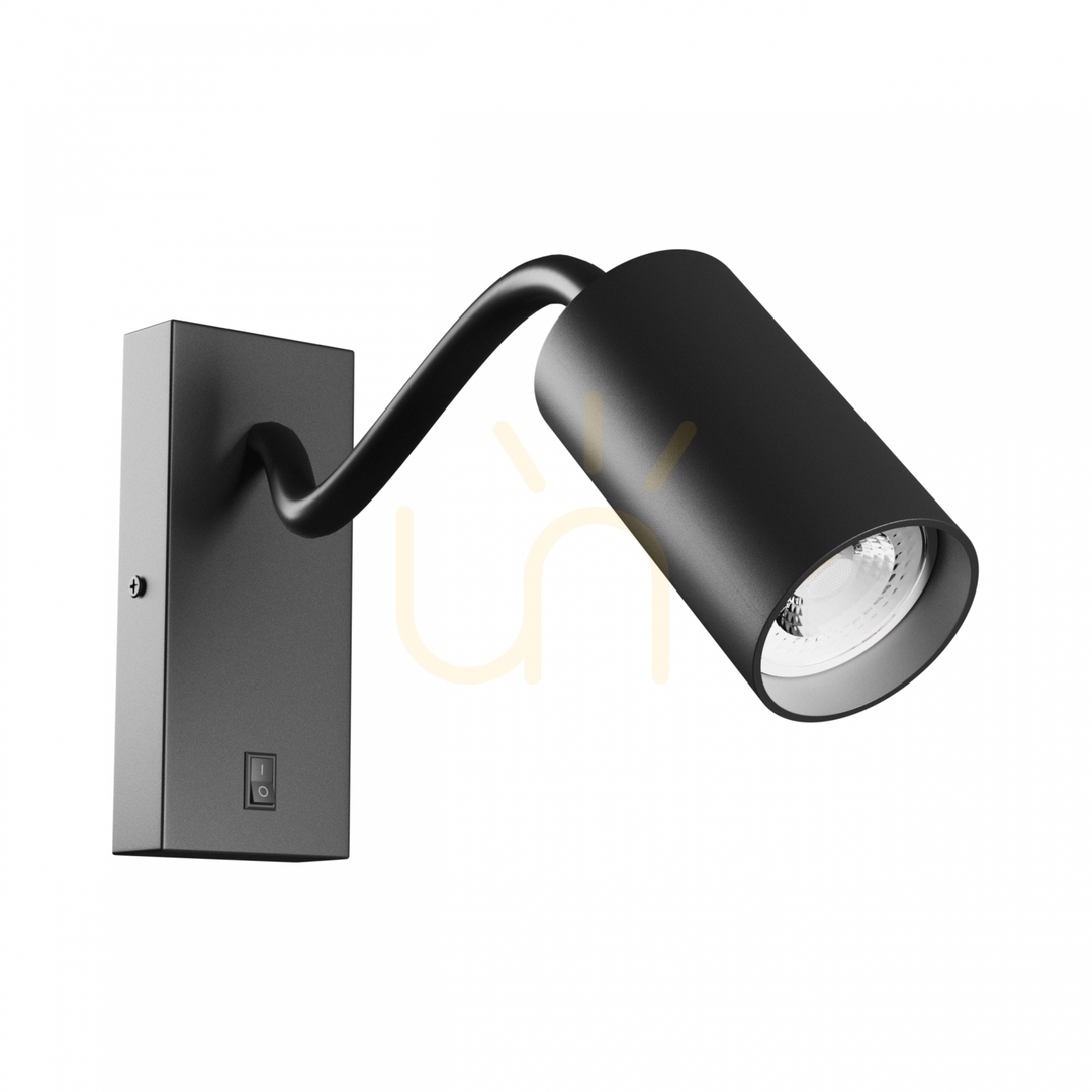 Skontrolujte Squalla Variosa Flexi Switch Gu10 nástenné svietidlo 230 V Ip20 55x100x410 mm čierne okrúhle. Squalla Variosa Flexi Switch Gu10 nástenné svietidlo 230 V Ip20 55x100x410 mm čierne okrúhle.