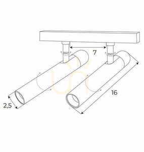 Lištové svietidlo Max Light MAX M0048N magnetické biele 2x5W 3000K small 1