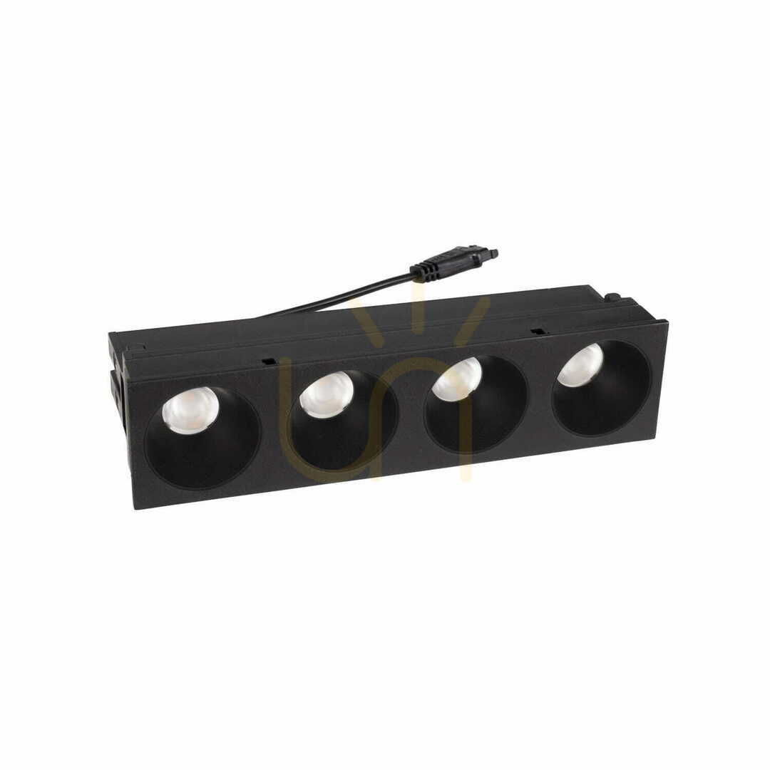 Spot LED încastrat Max Light Modular HM180 4L 12W negru 3000K 4 lumini