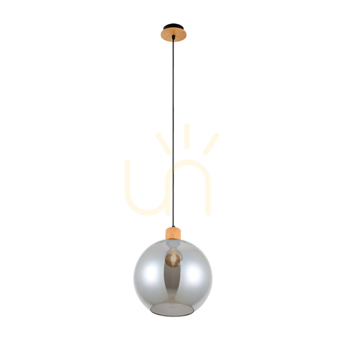 Skontrolujte Závesné svietidlo Italux Wood Potan E27 drevo sklo 30 cm PND-67497-WO-SG