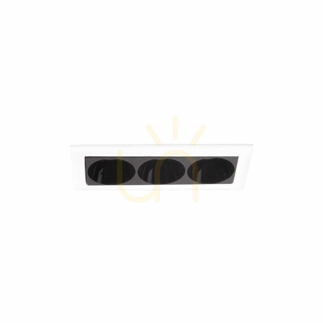 Spot încastrat LED Max Light X-Line H0134 alb/negru 3x4W 3000K aluminiu