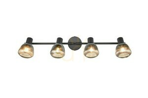 Stropné svietidlo TRIO TARIFA 862800432 – 4×E14, matná čierna a chrómované sklo small 2
