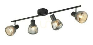 Stropné svietidlo TRIO TARIFA 862800432 – 4×E14, matná čierna a chrómované sklo small 0