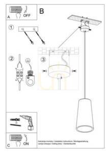 Keramická závesná lampa GULCAN od spoločnosti Sollux small 4
