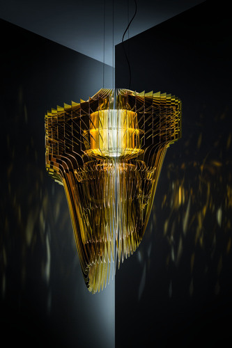 Skontrolujte Stredná závesná lampa Slamp Aria Gold